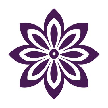 Güzel çiçek sanatı ve mandala vektör tasarımı