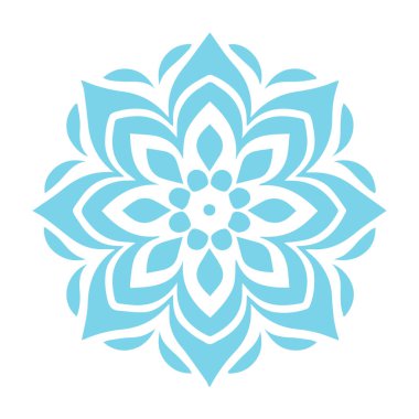 Güzel çiçek sanatı ve mandala vektör tasarımı