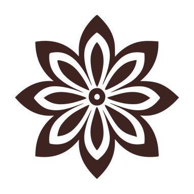 Güzel çiçek sanatı ve mandala vektör tasarımı