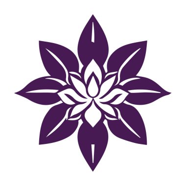 Güzel çiçek sanatı ve mandala vektör tasarımı