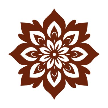 Güzel çiçek sanatı ve mandala vektör tasarımı