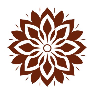 Güzel çiçek sanatı ve mandala vektör tasarımı