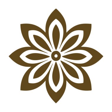 Güzel çiçek sanatı ve mandala vektör tasarımı