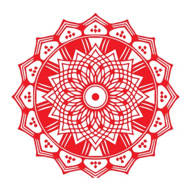 Güzel çiçek sanatı ve mandala vektör tasarımı