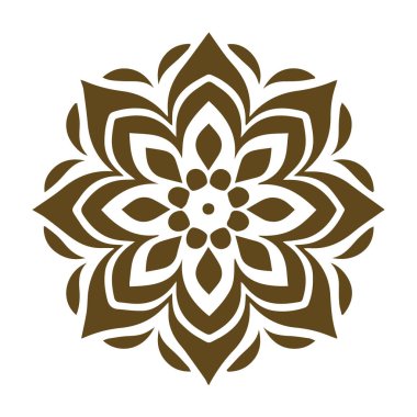 Güzel çiçek sanatı ve mandala vektör tasarımı