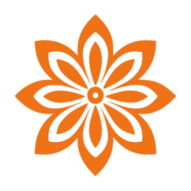 Güzel çiçek sanatı ve mandala vektör tasarımı