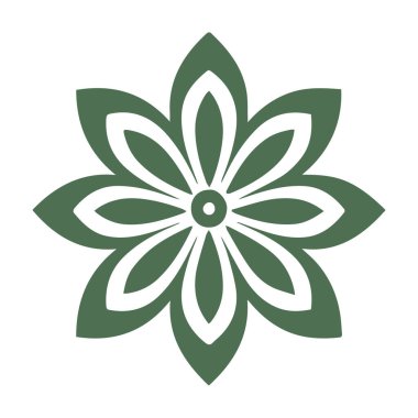 Güzel çiçek sanatı ve mandala vektör tasarımı