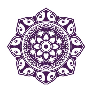 Güzel çiçek sanatı ve mandala vektör tasarımı