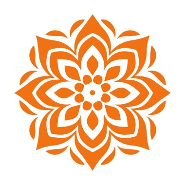 Güzel çiçek sanatı ve mandala vektör tasarımı