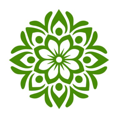 Güzel çiçek sanatı ve mandala vektör tasarımı