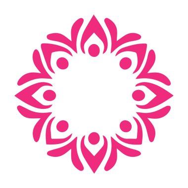 Güzel çiçek sanatı ve mandala vektör tasarımı