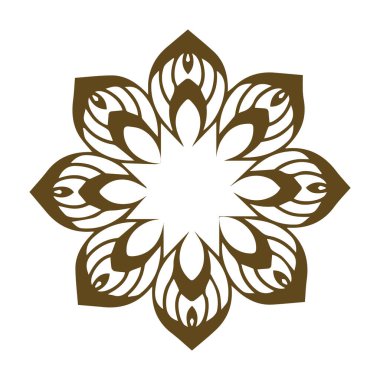 Güzel çiçek sanatı ve mandala vektör tasarımı