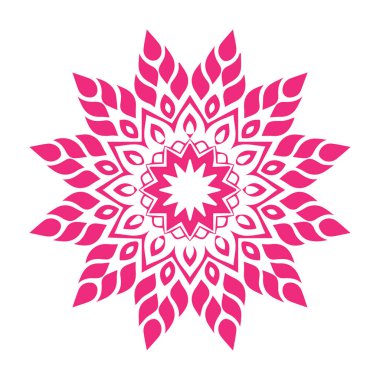 Güzel çiçek sanatı ve mandala vektör tasarımı