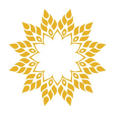 Güzel çiçek sanatı ve mandala vektör tasarımı