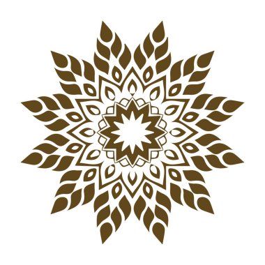 Güzel çiçek sanatı ve mandala vektör tasarımı