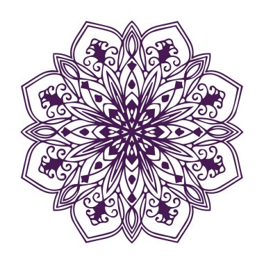 Güzel çiçek sanatı ve mandala vektör tasarımı