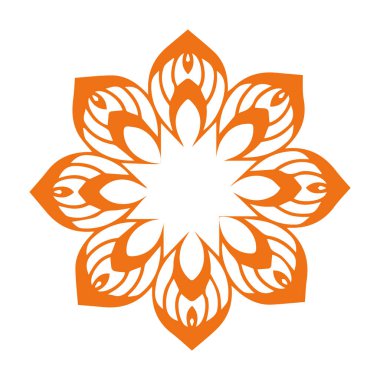 Güzel çiçek sanatı ve mandala vektör tasarımı