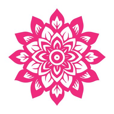 Güzel çiçek sanatı ve mandala vektör tasarımı