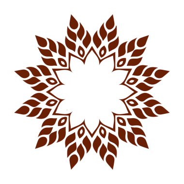 Güzel çiçek sanatı ve mandala vektör tasarımı