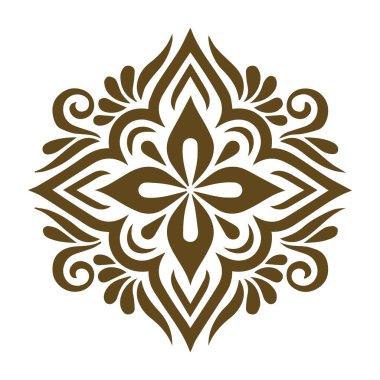 Güzel çiçek sanatı ve mandala vektör tasarımı