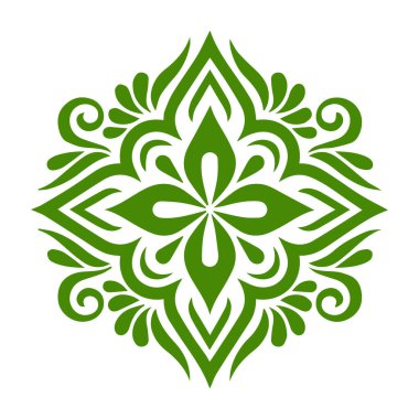 Güzel çiçek sanatı ve mandala vektör tasarımı