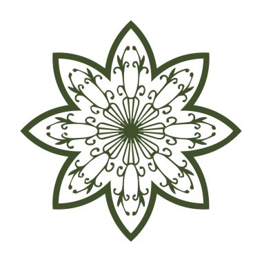 Güzel çiçek sanatı ve mandala vektör tasarımı