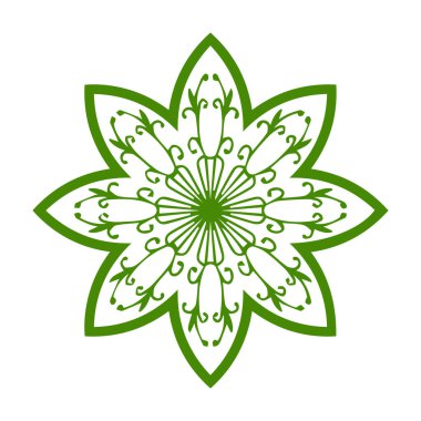 Güzel çiçek sanatı ve mandala vektör tasarımı