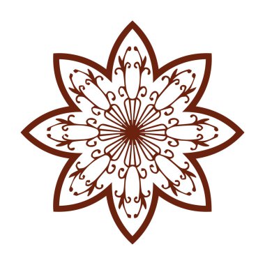 Güzel çiçek sanatı ve mandala vektör tasarımı