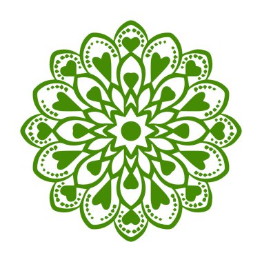 Güzel çiçek sanatı ve mandala vektör tasarımı