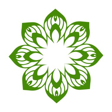 Güzel çiçek sanatı ve mandala vektör tasarımı