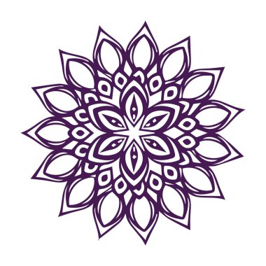 Güzel çiçek sanatı ve mandala vektör tasarımı