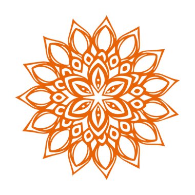 Güzel çiçek sanatı ve mandala vektör tasarımı