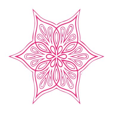 Güzel çiçek sanatı ve mandala vektör tasarımı