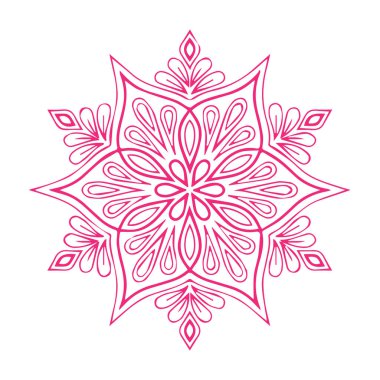 Güzel çiçek sanatı ve mandala vektör tasarımı