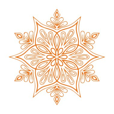 Güzel çiçek sanatı ve mandala vektör tasarımı