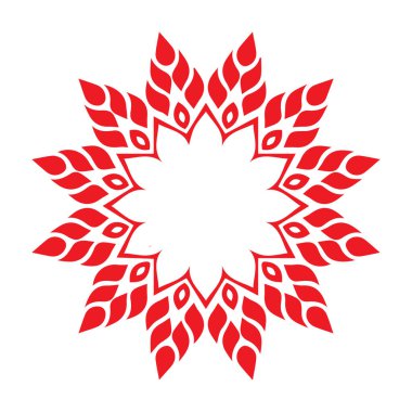 Güzel çiçek sanatı ve mandala vektör tasarımı