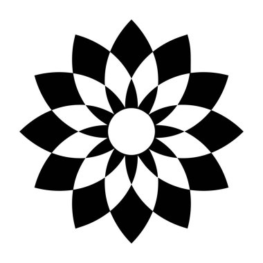 Güzel çiçek sanatı ve mandala vektör tasarımı