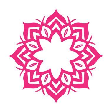 Güzel çiçek sanatı ve mandala vektör tasarımı