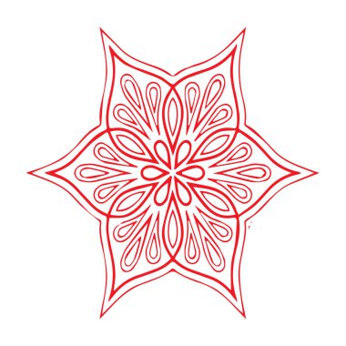 Güzel çiçek sanatı ve mandala vektör tasarımı