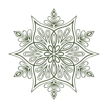 Güzel çiçek sanatı ve mandala vektör tasarımı