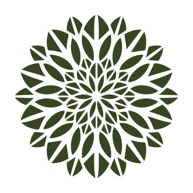 Güzel çiçek sanatı ve mandala vektör tasarımı