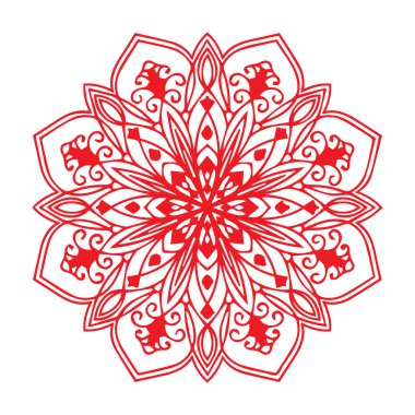 Güzel çiçek sanatı ve mandala vektör tasarımı