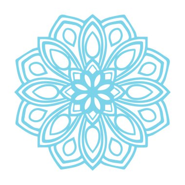 Güzel çiçek sanatı ve mandala vektör tasarımı