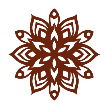 Güzel çiçek sanatı ve mandala vektör tasarımı