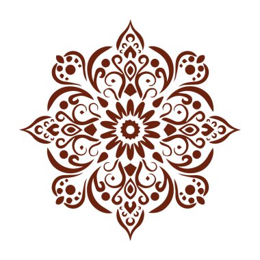 Güzel çiçek sanatı ve mandala vektör tasarımı