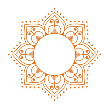 Güzel çiçek sanatı ve mandala vektör tasarımı