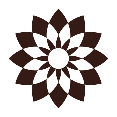 Güzel çiçek sanatı ve mandala vektör tasarımı