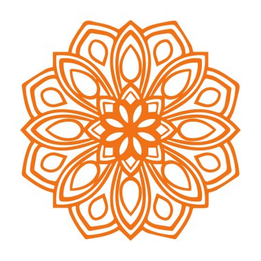 Güzel çiçek sanatı ve mandala vektör tasarımı