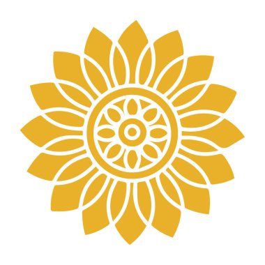 Güzel çiçek sanatı ve mandala vektör tasarımı