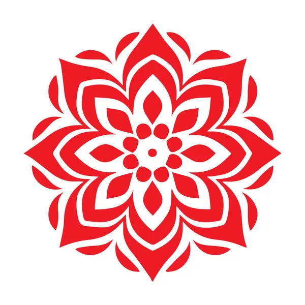 Güzel çiçek sanatı ve mandala vektör tasarımı